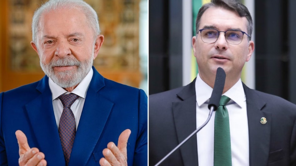 Pesquisa mostra Lula com 48,8% das intenções de voto e Flávio Bolsonaro com 42,3% no 2º turno