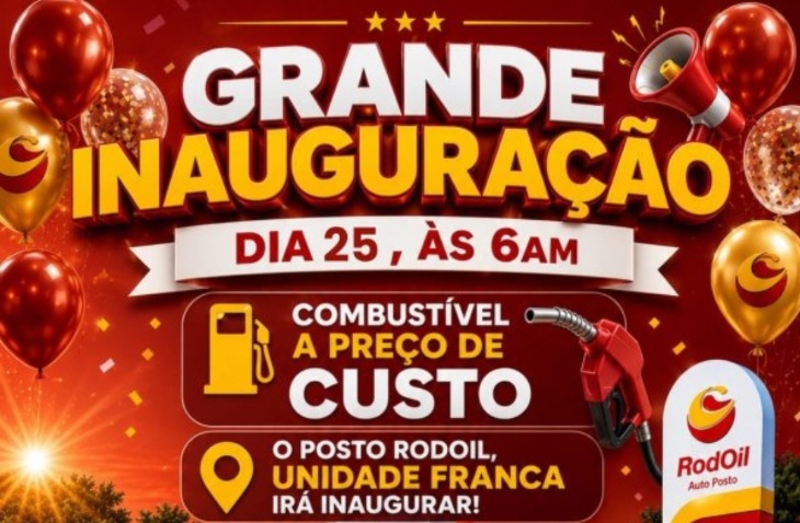 Combustível a preço de custo e sorteios devem movimentar inauguração de posto