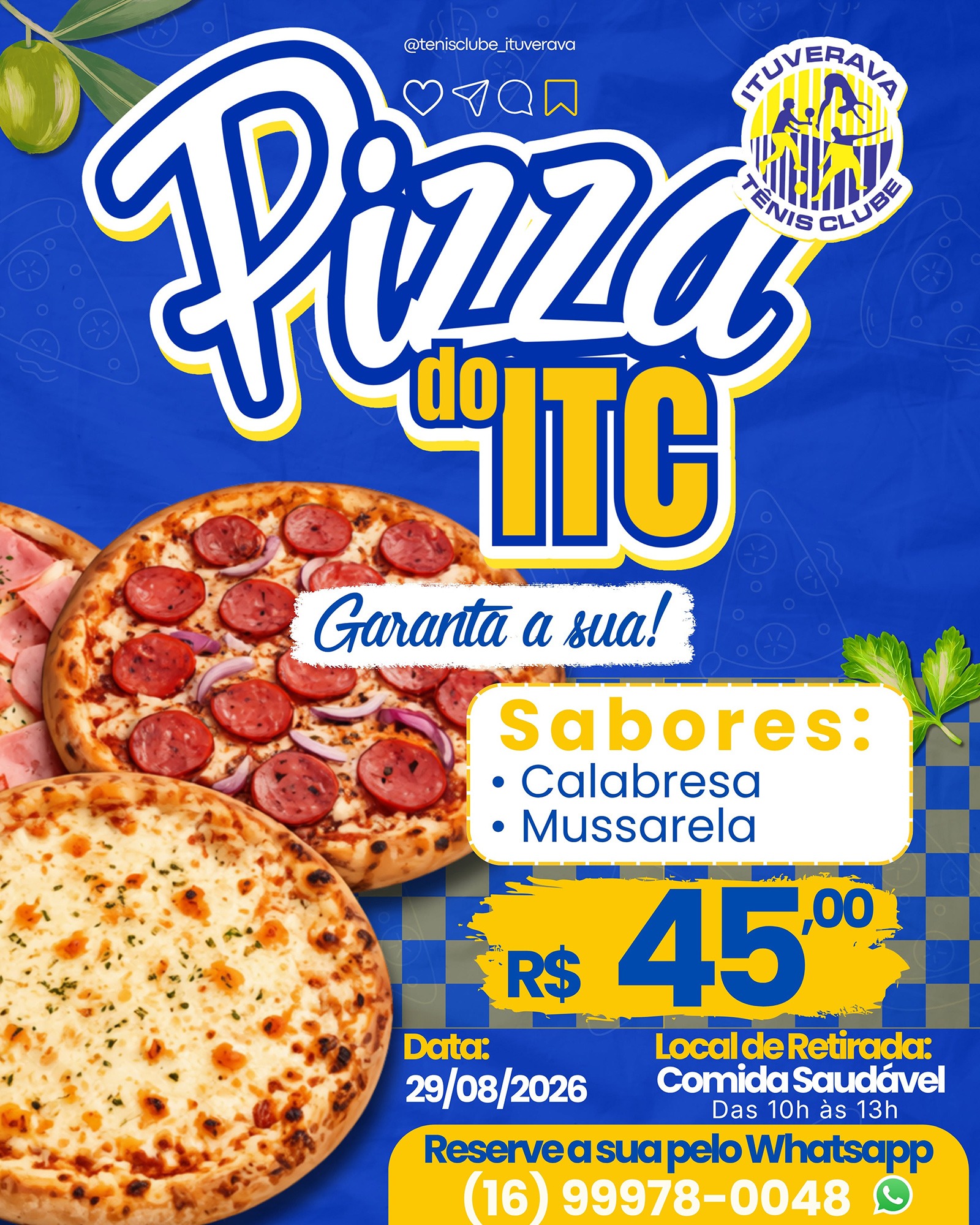1ª Pizza do ITC está programada para o final do mês de agosto