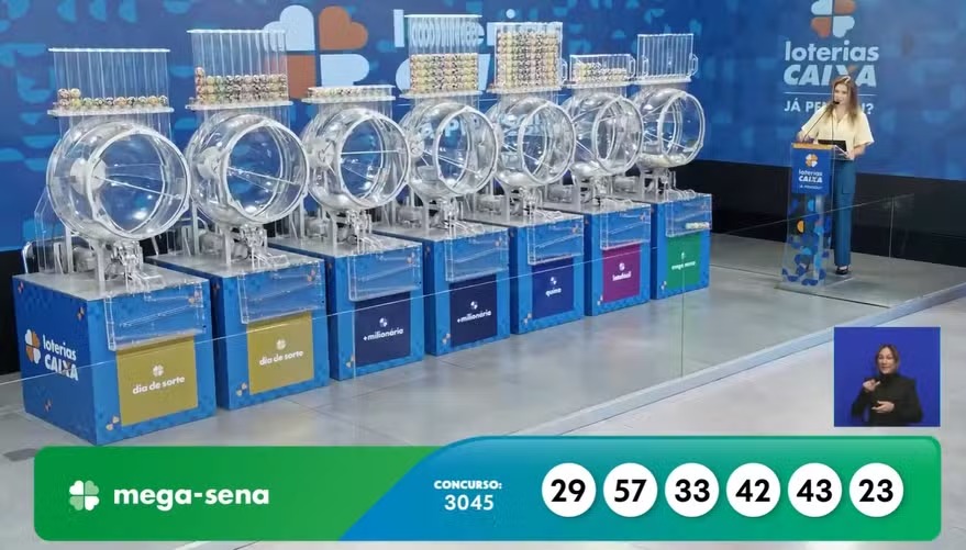 Mega-Sena: ninguém acerta as dezenas neste domingo, e prêmio acumula em R$ 45 milhões; veja números